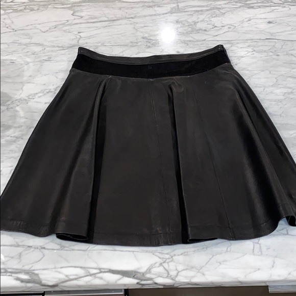 Robert Rodriguez Black Lambskin Leather skirt sz10 - Picture 2 of 4